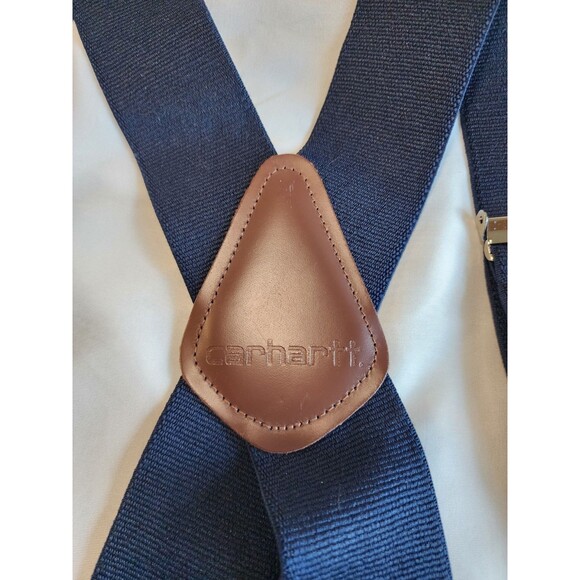 Carhartt Suspenders Men's  Utility 2" Heavy-Duty Silver  Clips Navy Blue 52" - Picture 3 of 7